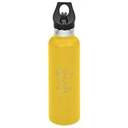Basecamp Tundra Vacuum Bottle with Flip Straw Lid - 20 oz. - Laser Engraved