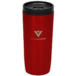 Custom Accent Stainless Travel Mug - 16 oz. - Colors - Laser Engraved