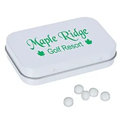 Rectangular Tin with Shaped Mints - Golf Ball
