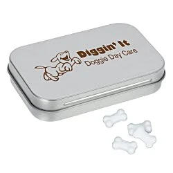 Rectangular Tin with Shaped Mints - Bone