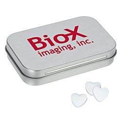 Rectangular Tin with Shaped Mints - Heart