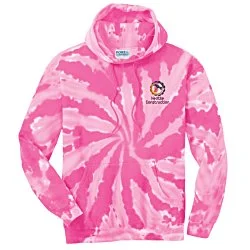 Tie-Dye Swirl Hoodie - Embroidered