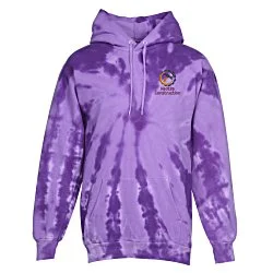 Tie-Dye Swirl Hoodie - Embroidered