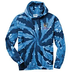 Tie-Dye Swirl Hoodie - Embroidered