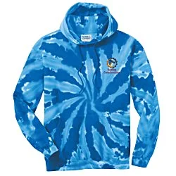 Tie-Dye Swirl Hoodie - Embroidered
