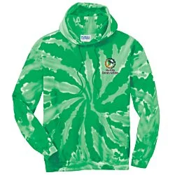 Tie-Dye Swirl Hoodie - Embroidered