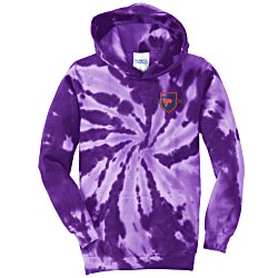 Tie-Dye Swirl Hoodie - Youth - Embroidered