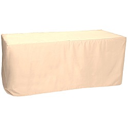 Serged Closed-Back Fitted Table Cover - 6' - Blank