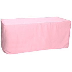 Serged Closed-Back Fitted Table Cover - 6' - Blank