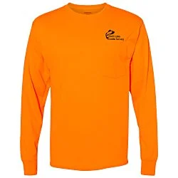 Hanes Workwear Pocket Long Sleeve T-Shirt