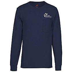 Hanes Workwear Pocket Long Sleeve T-Shirt