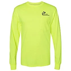Hanes Workwear Pocket Long Sleeve T-Shirt