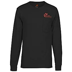 Hanes Workwear Pocket Long Sleeve T-Shirt