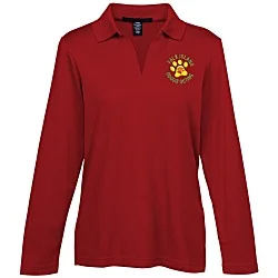 CrownLux Performance Plaited LS Polo - Ladies'