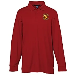 CrownLux Performance Plaited LS Polo - Men's