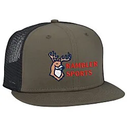 New Era Flat Bill Snapback Trucker Cap - 24 hr