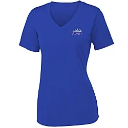 Contender Athletic V-Neck T-Shirt - Ladies' - Embroidered - 24 hr