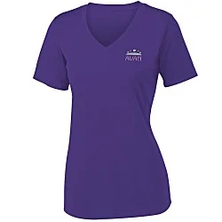 Contender Athletic V-Neck T-Shirt - Ladies' - Embroidered - 24 hr