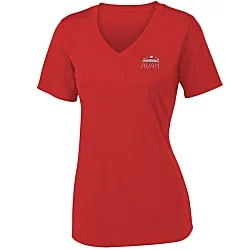 Contender Athletic V-Neck T-Shirt - Ladies' - Embroidered - 24 hr