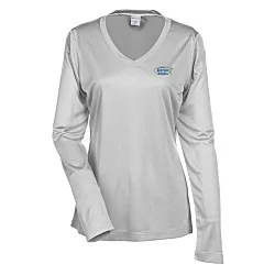 Contender Athletic LS V-Neck T-Shirt - Ladies' - Embroidered - 24 hr