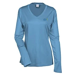 Contender Athletic LS V-Neck T-Shirt - Ladies' - Embroidered - 24 hr