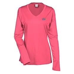 Contender Athletic LS V-Neck T-Shirt - Ladies' - Embroidered - 24 hr
