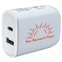 Color Accent Dual Port Wall Charger