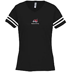 LAT Fine Jersey Football T-Shirt - Ladies' - Embroidered