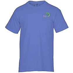 Comfort Colors Garment-Dyed 6.1 oz. Pocket T-Shirt - Embroidered