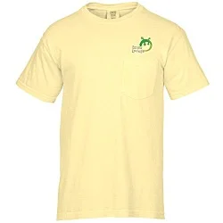 Comfort Colors Garment-Dyed 6.1-oz Pocket T-Shirt - Embroidered