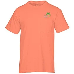 Comfort Colors Garment-Dyed 6.1 oz. Pocket T-Shirt - Embroidered
