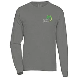 Comfort Colors Garment-Dyed 6.1 oz. LS T-Shirt - Embroidered