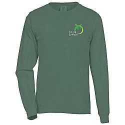 Comfort Colors Garment-Dyed 6.1 oz. LS T-Shirt - Embroidered