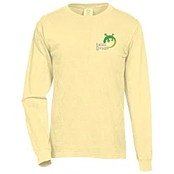 Comfort Colors Garment-Dyed 6.1 oz. LS T-Shirt - Embroidered