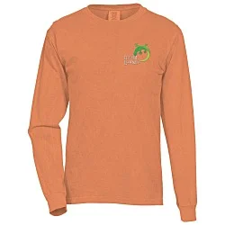 Comfort Colors Garment-Dyed 6.1 oz. LS T-Shirt - Embroidered