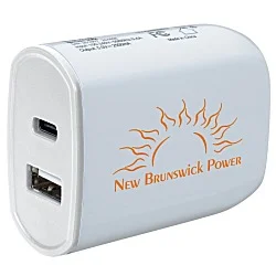 Color Accent Dual Port Wall Charger - 24 hr
