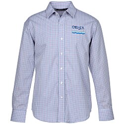 Tricolor Plaid Wrinkle Resistant Untucked Shirt - Men's