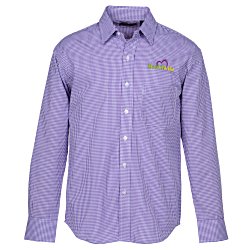 Gingham Check Wrinkle Resistant Untucked Shirt - Men's