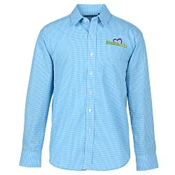 Gingham Check Wrinkle Resistant Untucked Shirt - Men's