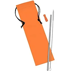 Stainless Steel Straw Set - Laser Engraved