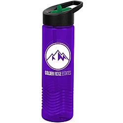 Twist Water Bottle with Two-Tone Flip Straw Lid - 24 oz.