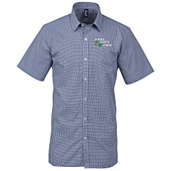 Microcheck Gingham SS Cotton Shirt - Men's