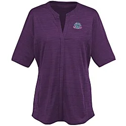 Stretch Heather V-Neck Top - Ladies'