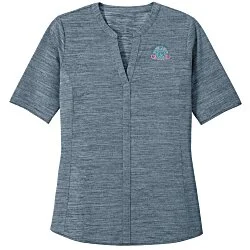 Stretch Heather V-Neck Top - Ladies'