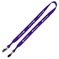 Knit Cotton Lanyard - 3/4" - 2 Bulldog Clips - 24 hr
