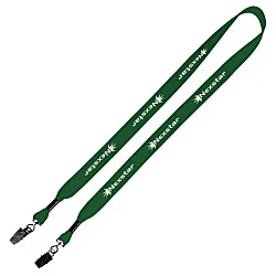 Knit Cotton Lanyard - 3/4" - 2 Bulldog Clips - 24 hr