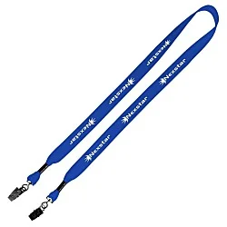 Knit Cotton Lanyard - 3/4" - 2 Bulldog Clips - 24 hr
