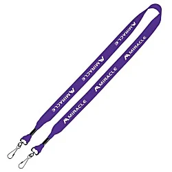 Knit Cotton Lanyard - 3/4" - 2 Swivel Hooks - 24 hr