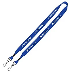 Knit Cotton Lanyard - 3/4" - 2 Swivel Hooks - 24 hr