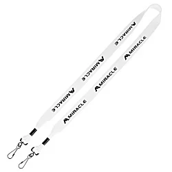 Knit Cotton Lanyard - 3/4" - 2 Swivel Hooks - 24 hr